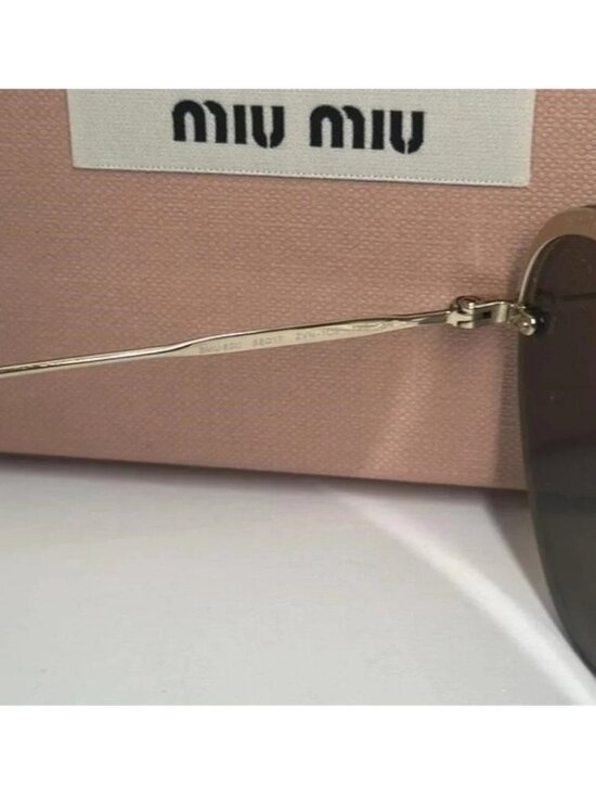 New - Miu Miu™ Core Collection MU 62US ZVN1C0 58 - Pale Gold main image 4